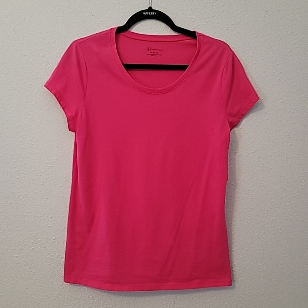 NOBO Fuscia Pink Scoop Neck T-Shirt Sz XL (15-17)